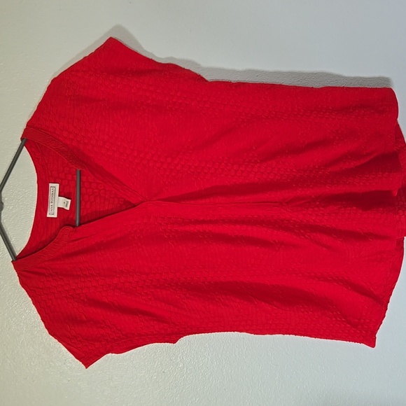 Dana Buchman | Red Cap Sleeve Top Size Small - Picture 2 of 8